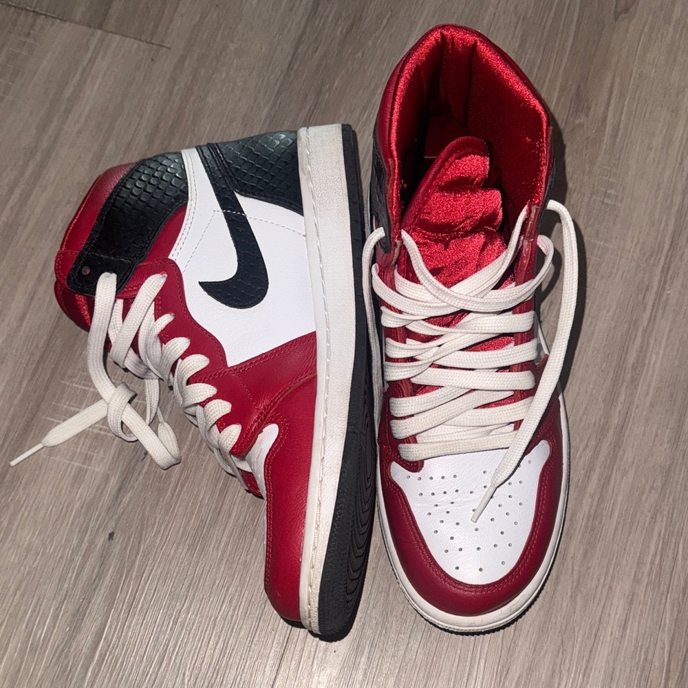 Jordan Red and White Sneakers